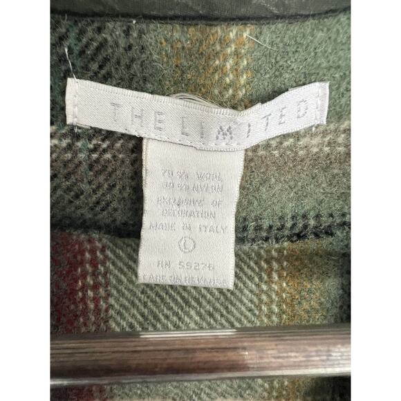 The Limited Vintage Vest Wool Blend Plaid Snap Multi-Color Size Large - Picture 3 of 4